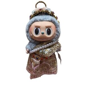 Labubu POP MART Plush Bag Charm Kasing Lung Custom Jeweled Crown OOAK 6-7